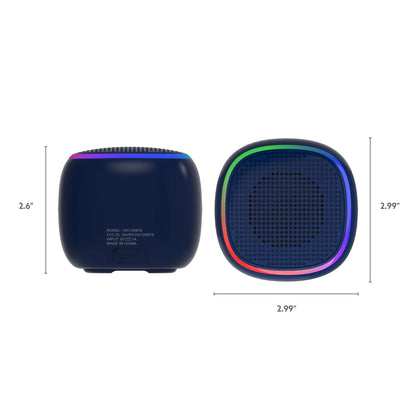 Mini Portable Bluetooth Speaker, IPX7 Waterproof Wireless Speaker, Black with LED Lights