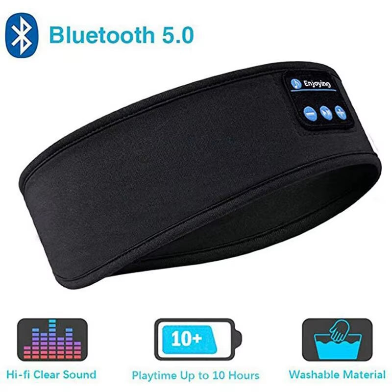 Phone Bluetooth Earphones Sports Sleeping Headband Elastic Wireless Headphones Music Eye Mask Wireless Bluetooth Headset Headband