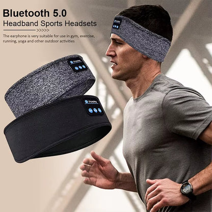 Phone Bluetooth Earphones Sports Sleeping Headband Elastic Wireless Headphones Music Eye Mask Wireless Bluetooth Headset Headband