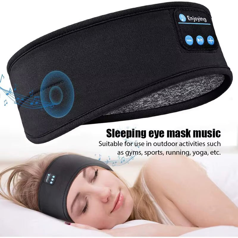 Phone Bluetooth Earphones Sports Sleeping Headband Elastic Wireless Headphones Music Eye Mask Wireless Bluetooth Headset Headband