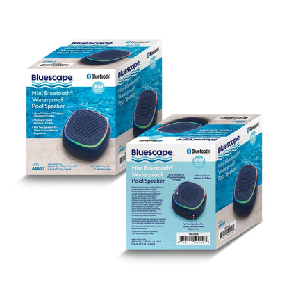 Mini Portable Bluetooth Speaker, IPX7 Waterproof Wireless Speaker, Black with LED Lights