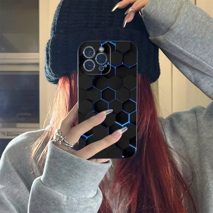 Car Carbon Fibre Phone Case for Iphone 17 Air 17Pro 16Pro 15Promax 14Pro Iphone 12 Pro 15 plus 13 Pro MAX MINI Black Covers