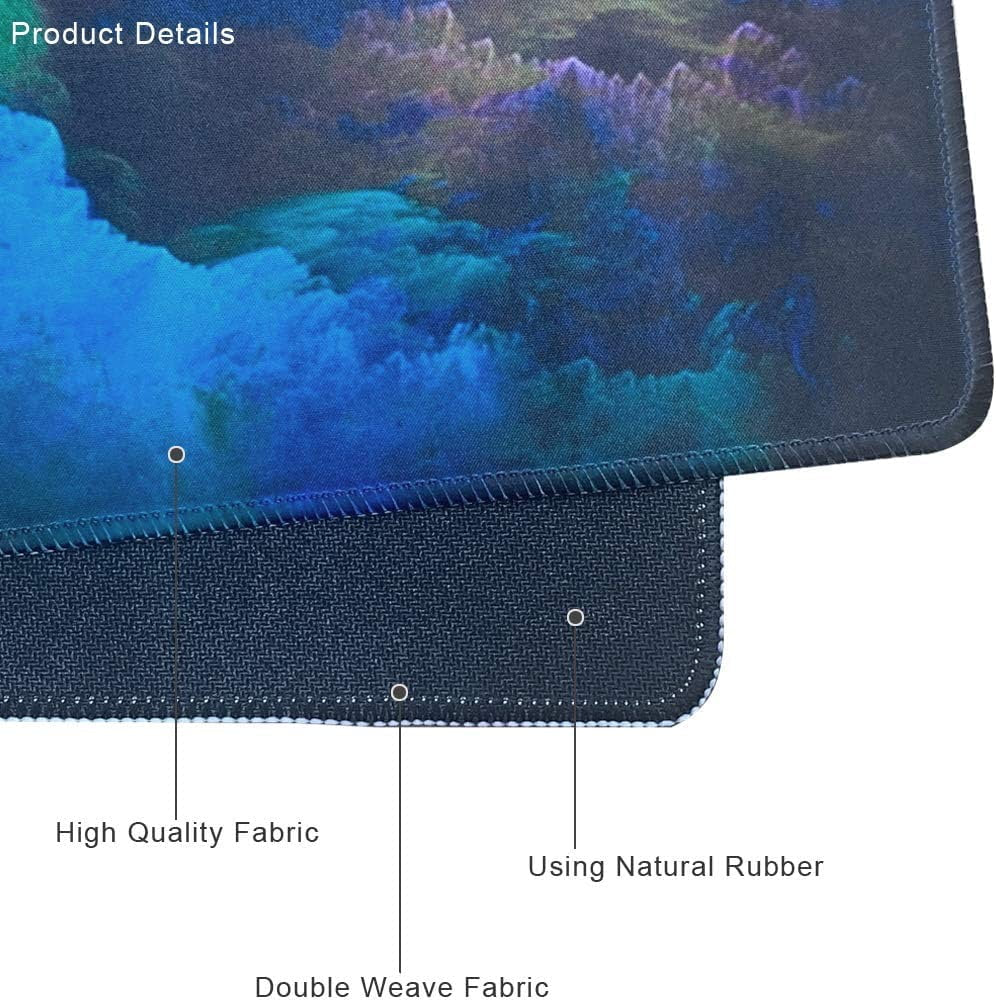 35.4X15.7 Gaming Mouse Pad for Rubber Base Blue Space Large Mouse Pad & Computer Non-Slip Professional Gaming Mouse Mat-90X40 Qicaiyun08